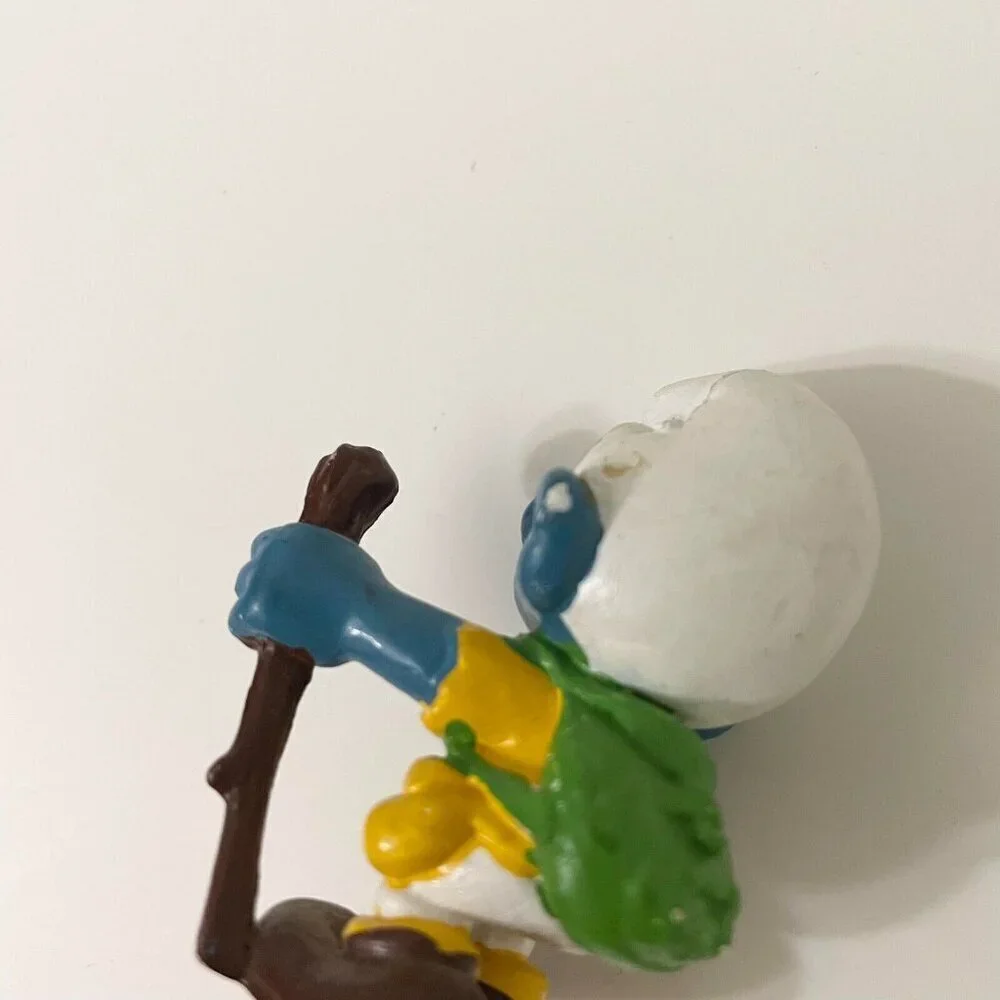 Smurfs Hiker Smurf Walking Stick Hiking Figure Schleich Peyo Damaged - Picture 15 of 16